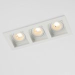 GU10 Chrome Spotlight 3X6W White+White 3000k warm white and 6500k white