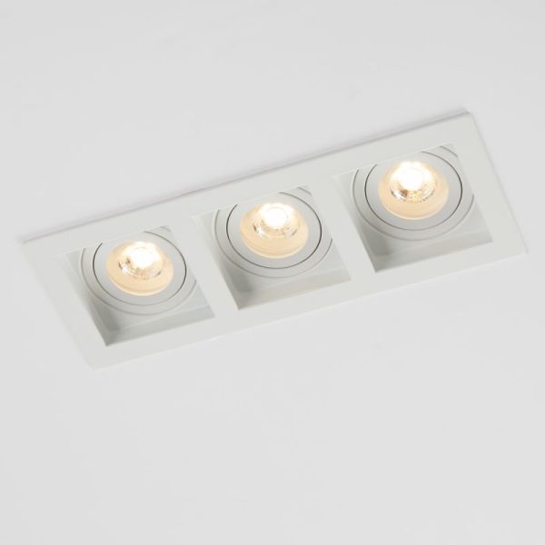 GU10 Chrome Spotlight 3X6W White+White 3000k warm white and 6500k white
