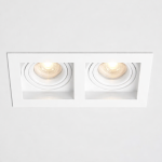 GU10 Chrome Spotlight 2X6W Whit-White 3000k warm white and 6500k white